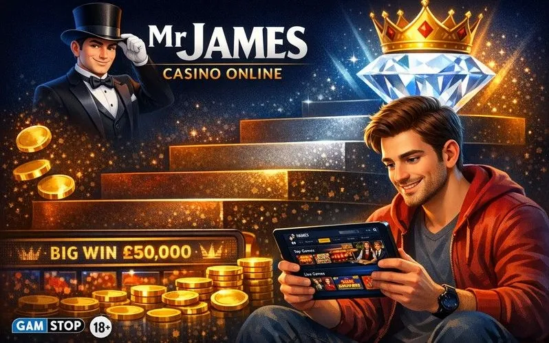 Mr James Casino registration page hero banner