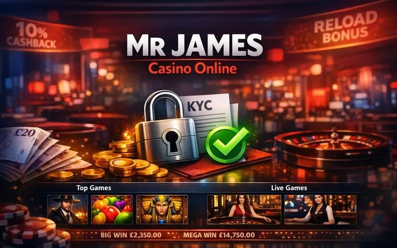 Mr James Casino withdrawal banner